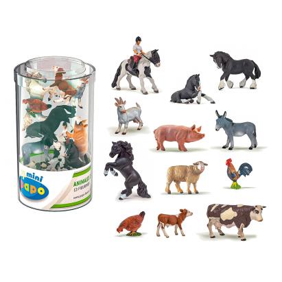 Set 13 minifigurine animale de fermă Papo pentru copii 3+ ani