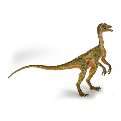 Figurina dinozaur Compsognathus Papo, pictată manual, 15 cm