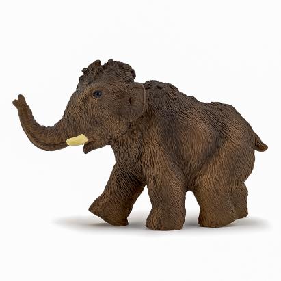 Figurină mamut tânăr Papo, realistă, pictată manual, 12 x 4 x 8 cm