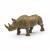 Figurină rinocer negru Papo, realistă, pictată manual, 17 cm