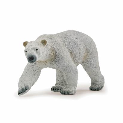Figurina urs polar Papo, animal salbatic realist, pictata manual