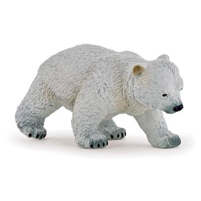 Figurină urs polar mergând Papo, pictată manual, 8 cm