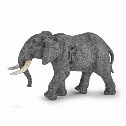 Figurina Papo Elefant African, pictata manual, pentru copii 3+ ani