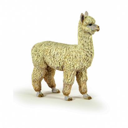 Figurina alpaca Papo pictata manual, animal realist pentru copii