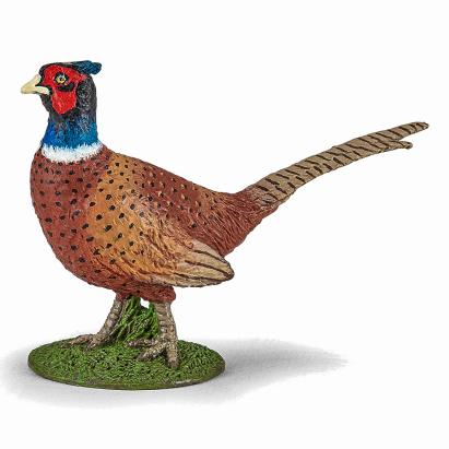 Figurina Papo Fazan realistă, pictată manual, pentru copii 3+ ani