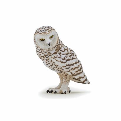 Figurina Papo Bufnita Alba, pictata manual, 6.5 cm