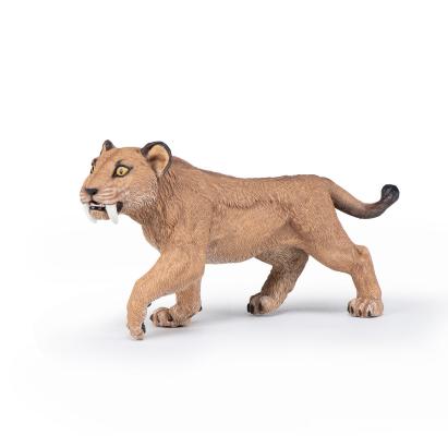 Figurină Smilodon tânăr Papo, pictată manual, 10 cm