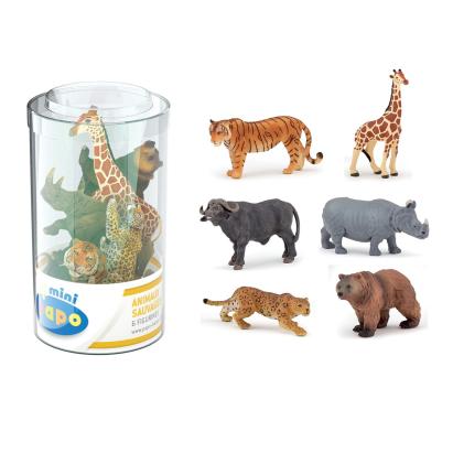 Set 6 figurine mini animale salbatice Papo pentru copii 3+ ani