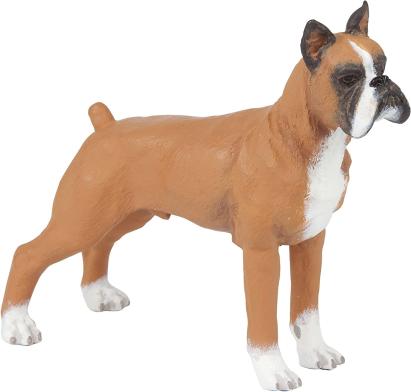 Figurina Papo caine Boxer realist, pictata manual, 7,5 cm