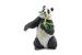 Figurina Papo urs panda cu bambus, pictata manual, 9 cm