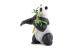 Figurina Papo urs panda cu bambus, pictata manual, 9 cm