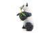 Figurina Papo urs panda cu bambus, pictata manual, 9 cm