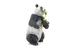 Figurina Papo urs panda cu bambus, pictata manual, 9 cm