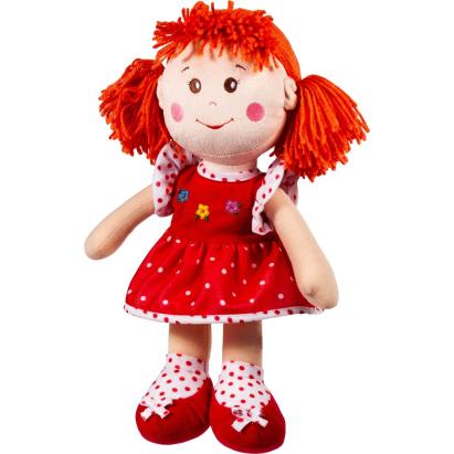 Păpușică de pluș Masha 40 cm, moale și colorată pentru copii