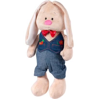 Iepuras de plus baietel 43 cm, jucarie moale hipoalergenica