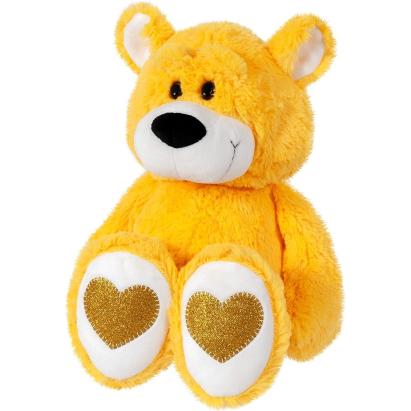 Ursuleț de pluș Andry galben, moale și hipoalergenic, 45 cm