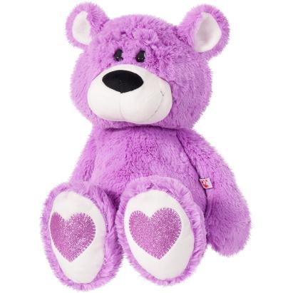 Ursuleț de pluș Andry lila 45 cm, moale și hipoalergenic