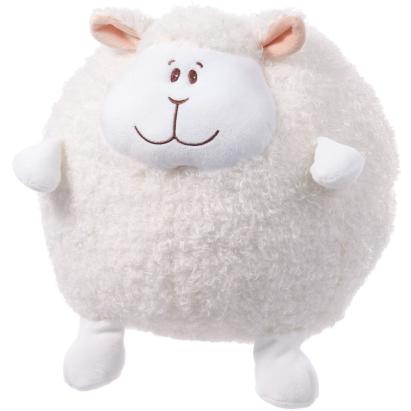 Jucarie de plus oita alba pufoasa, moale, 28 cm, pentru copii