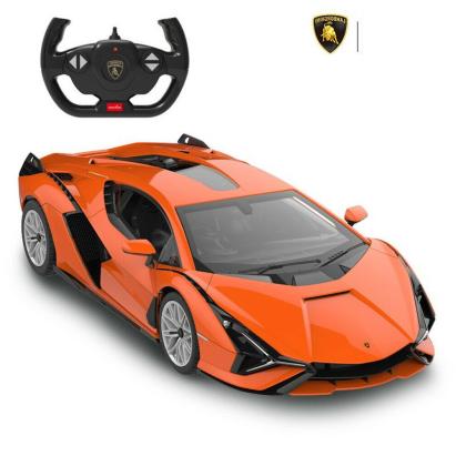 Masina cu telecomanda Lamborghini Sian portocalie, scara 1:14
