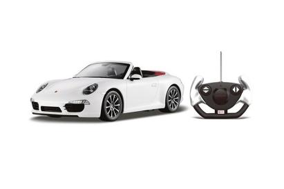 Masina cu telecomanda Porsche Carrera S alba, scara 1:12, Rastar