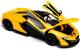 Macheta auto metalica McLaren P1 galben, scara 1:24, Rastar