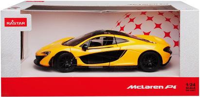 Macheta auto metalica McLaren P1 galben, scara 1:24, Rastar