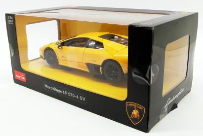 Masinuta metalica Lamborghini Murcielago LP670-4 galbena, scara 1:24