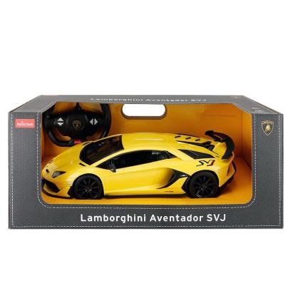 Masina cu telecomanda Lamborghini Aventador SVJ galbena, scara 1:14