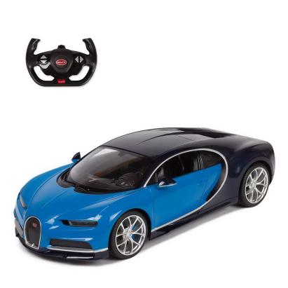 Mașină cu telecomandă Bugatti Chiron albastră, scara 1:14