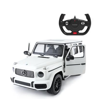 Mașină cu telecomandă Mercedes-Benz G63 albă, scara 1:14, Rastar