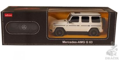 Mașină cu telecomandă Mercedes-Benz G63 albă, scara 1:24, Rastar