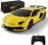 Mașină cu telecomandă Lamborghini Aventador SVJ galbenă, scara 1:24