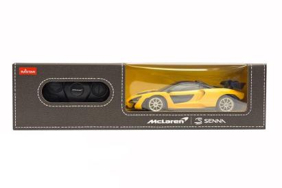 Mașină cu telecomandă McLaren Senna galbenă, scara 1:24, Rastar