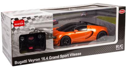 Mașină cu telecomandă Bugatti Grand Sport Vitesse 1:18, portocalie
