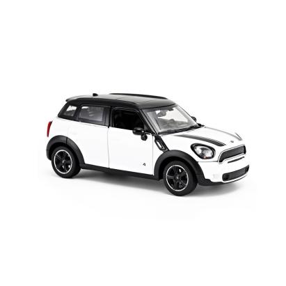 Macheta auto Mini Cooper alb din metal, scara 1:24, Rastar