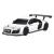Mașină cu telecomandă Audi R8, scara 1:18, albă, 2.4 GHz