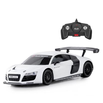 Mașină cu telecomandă Audi R8, scara 1:18, albă, 2.4 GHz