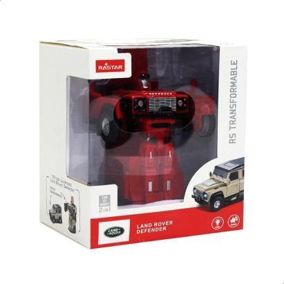 Mașinuță metalică Land Rover Defender 2 în 1, roșie, scara 1:32