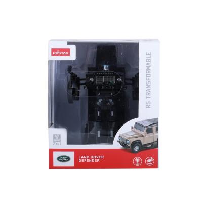 Mașinuță metalică transformabilă Land Rover Defender 2 în 1, negru, 1:32