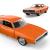 Macheta metalica Dodge Charger R/T 1970 portocaliu, scara 1:36