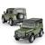 Masinuta metalica transformabila Land Rover Defender verde 2 in 1, scara 1:32