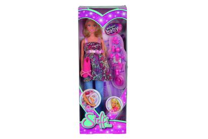 Papusa Steffi gravida cu bebelus si accesorii, 29 cm, Simba