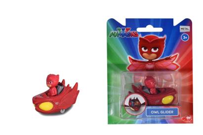 Masinuta PJ Masks Owl Glider din metal, 7,5 cm, pentru copii 3+