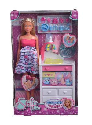 Papusa Steffi cu gemeni si accesorii, masuta de schimbat, 29 cm
