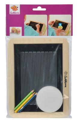 Tablita de scris din lemn Eichhorn 25x18 cm cu creioane si burete