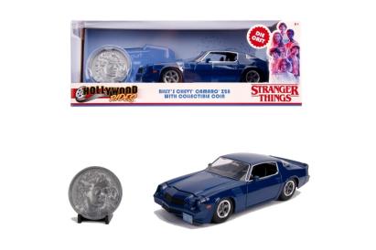Macheta metalica Chevy Camaro Z28 1979 scara 1:24 cu moneda
