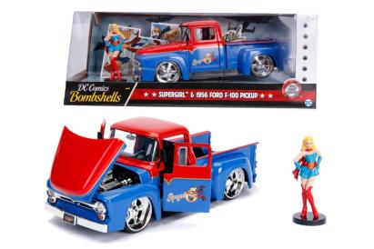 Mașinuță DC Comics Bombshells Ford F-100 Supergirl 1956, scara 1:24