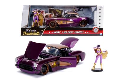 Masinuta Chevrolet Corvette 1957 Batgirl DC Comics, scara 1:24