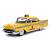 Masinuta metalica Deadpool Chevy Bel Air 1957 Taxi galben, scara 1:24