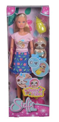 Păpușa Steffi Love cu leneș somnoros interactiv și accesorii